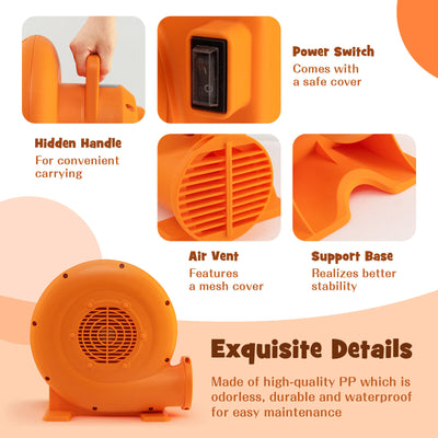 550W Air Blower for Inflatables with 25 feet Wire and GFCI Plug-550W