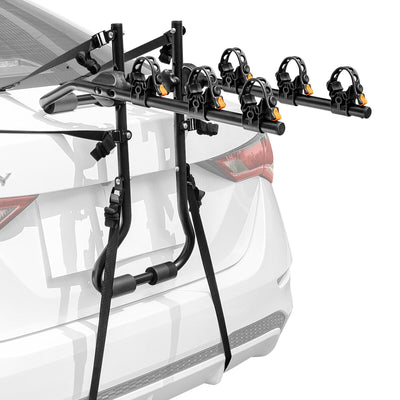 3-Bike Trunk Mounted Bike Rack for Sedan Hatchback Minivan SUV-Black