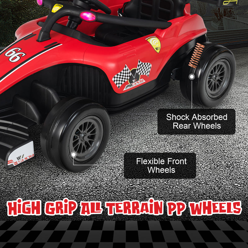 12V Kids Ride on Electric Formula Racing Car with Remote Control-Red