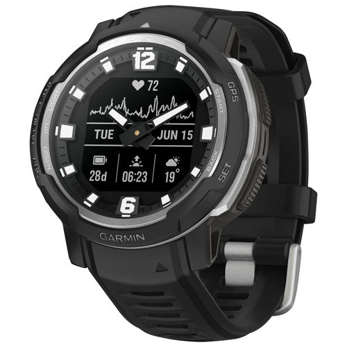 *Garmin Instinct Crossover- 45mm GPS Watch with Heart Rate Monitor - Black