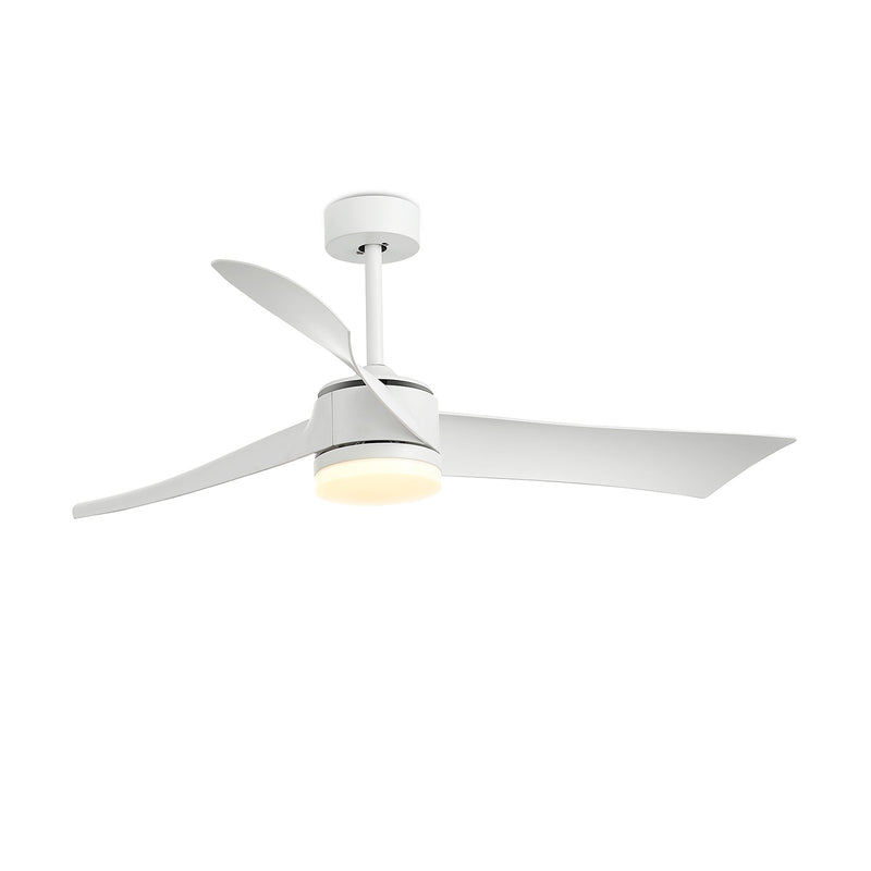 52 Inch Reversible Ceiling Fan with Light-White