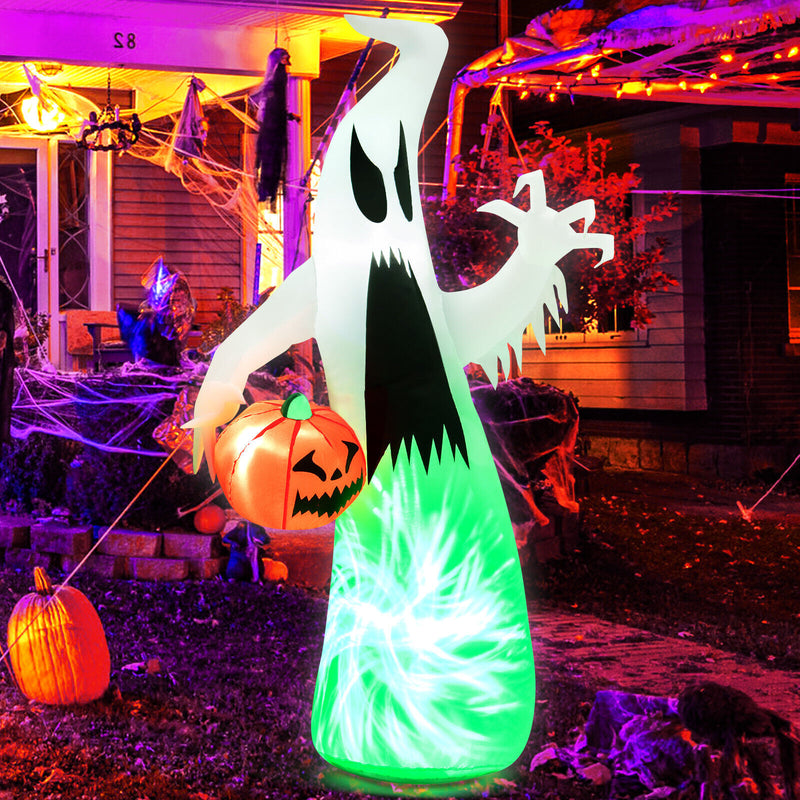 6 Feet Halloween Inflatable Ghost with Built-in LED and Blower