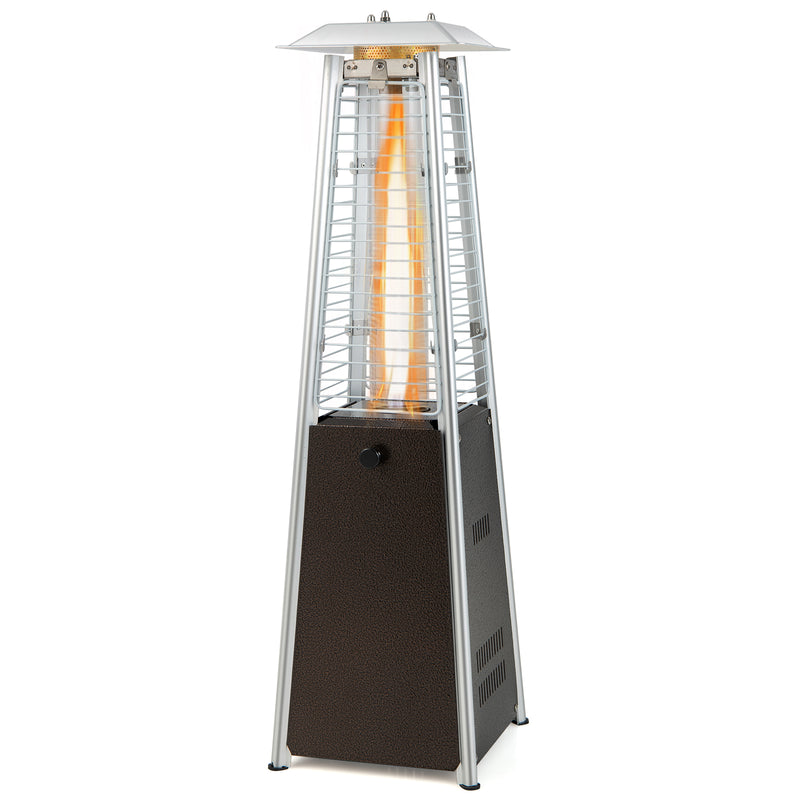 9500 BTU Portable Steel Tabletop Patio Heater with Glass Tube