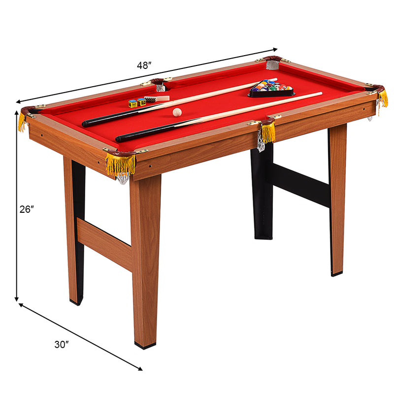 48 Inch Mini Table Top Pool Table Game Billiard Set