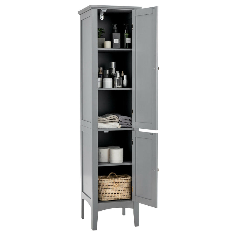 Freestanding Bathroom Storage Cabinet for Kitchen and Living Room-Gray