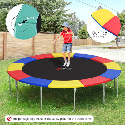 12 Feet Waterproof and Tear-Resistant Universal Trampoline Safety Pad Spring Cover-Multicolor