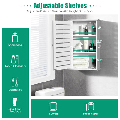 Wall Mount Medicine Cabinet Multifunction Storage Organizer