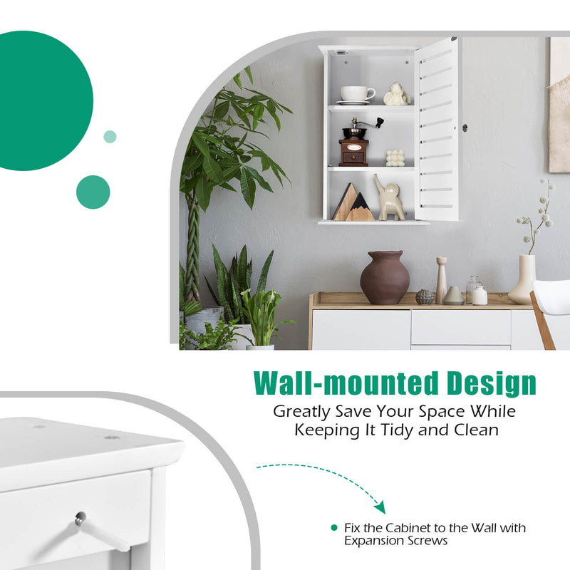 Wall Mount Medicine Cabinet Multifunction Storage Organizer