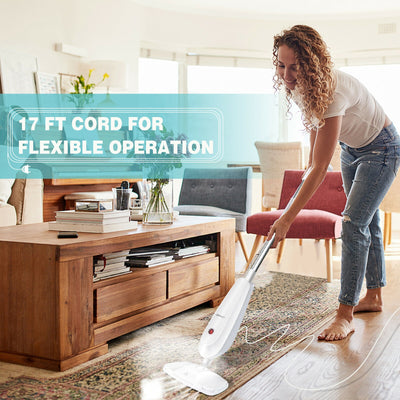 1100 W Electric Steam Mop with Water Tank for Carpet-White