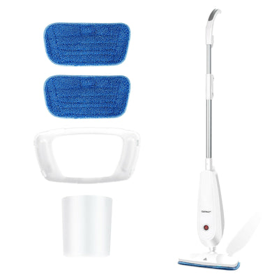 1100 W Electric Steam Mop with Water Tank for Carpet-White