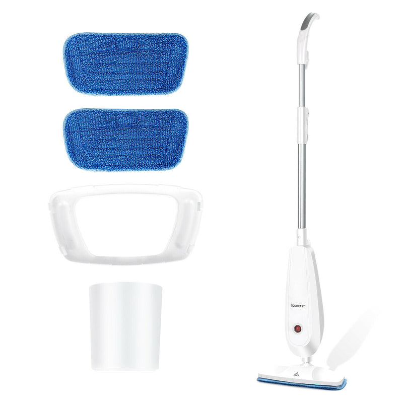 1100 W Electric Steam Mop with Water Tank for Carpet-White