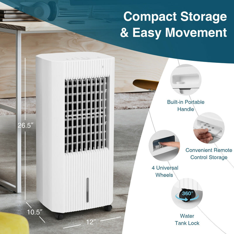 3-in-1 Evaporative Air Cooler with 3 Modes-White