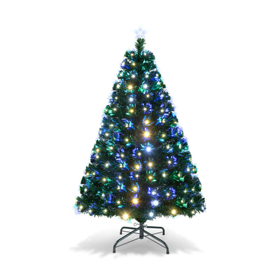 5'/6'7' LED Fiber Optic Artificial Christmas Tree w/ Top Star-5'