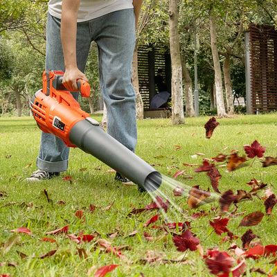 Electrical Cordless Leaf Blower with Battery and Charger-Orange