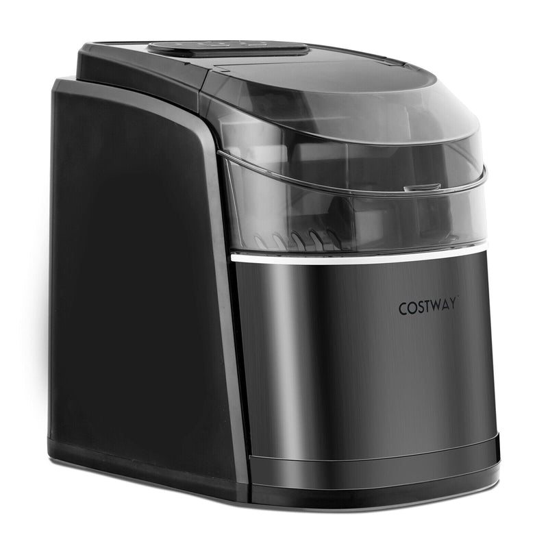 Countertop Ice Maker 26.5lbs/Day with Self-Cleaning Function and Flip Lid-Black