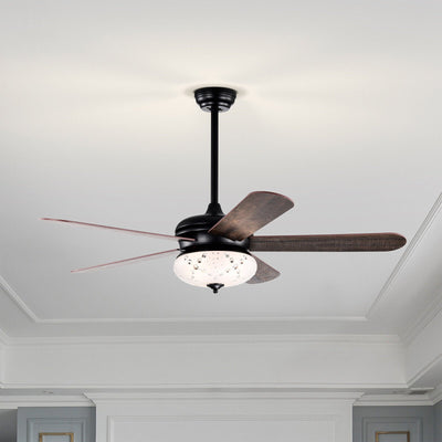 52 Inches Ceiling Fan with Remote Control-Walnut