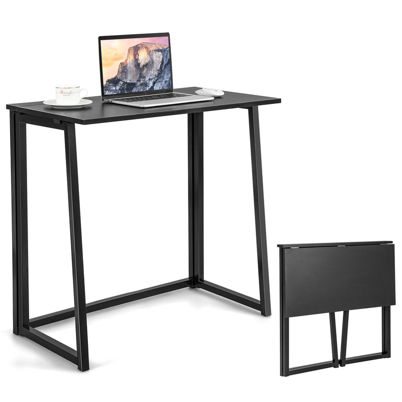 31 Inch Space-saving Folding Computer Desk for Home Office-Black