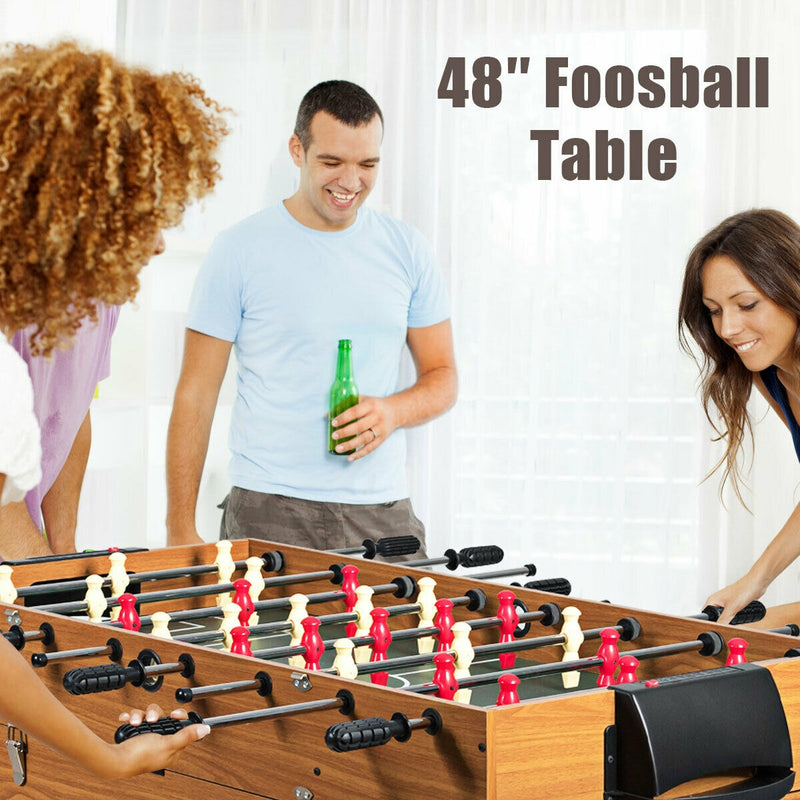 48 Inch 3-In-1 Multi Combo Game Table with Soccer for Game Rooms