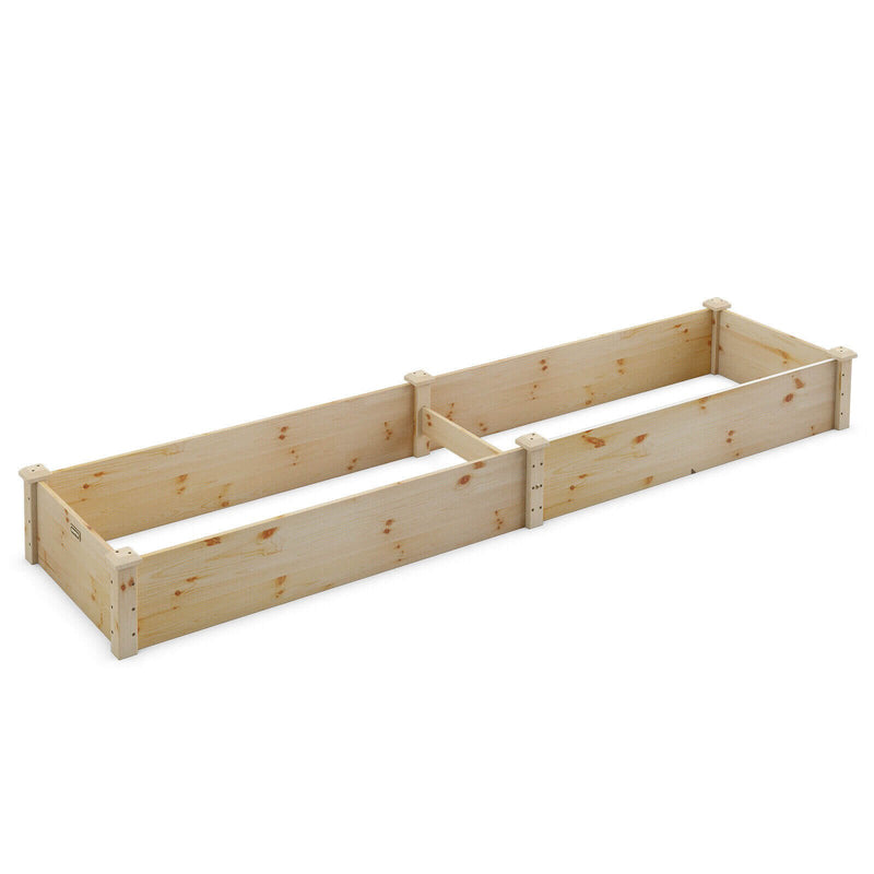 Wooden Raised Garden Bed Outdoor for Vegetables Flowers Fruit