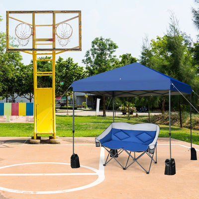 8’x8' Outdoor Pop up Canopy Tent  w/Roller Bag-Blue