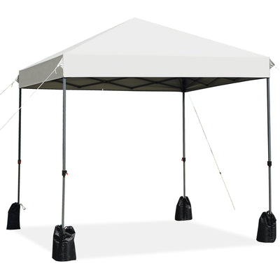 8’x8' Outdoor Pop up Canopy Tent  w/Roller Bag-White