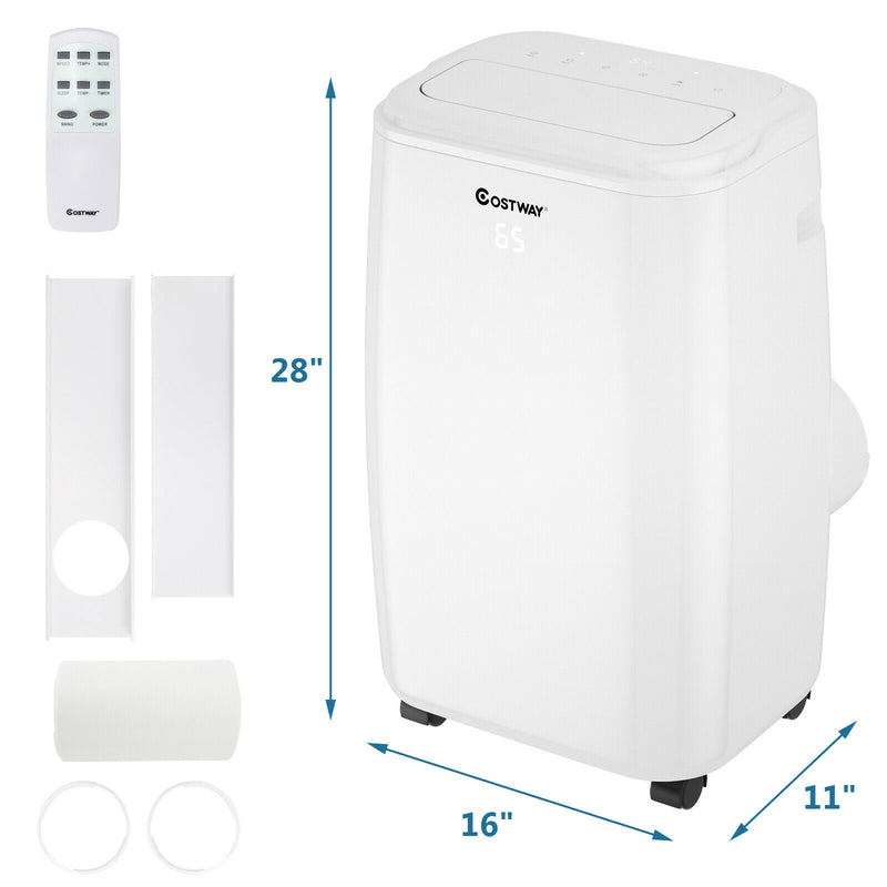 10000 BTU(Ashrae) Portable Air Conditioner with with 3 Modes and Remote Control