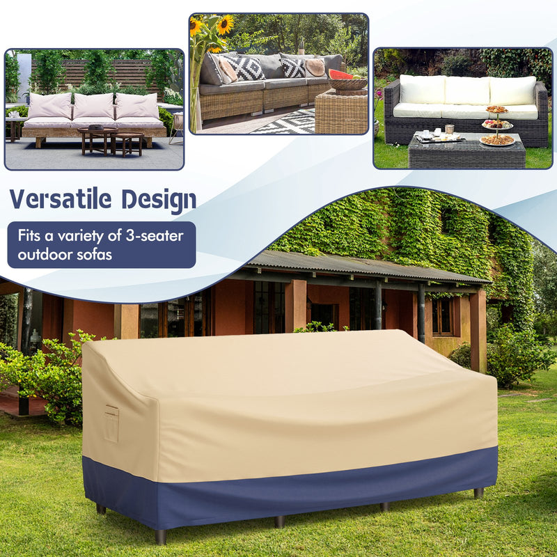 Patio Furniture Cover with Padded Handle and Click-Close Straps-77 x 43 x 30 inches