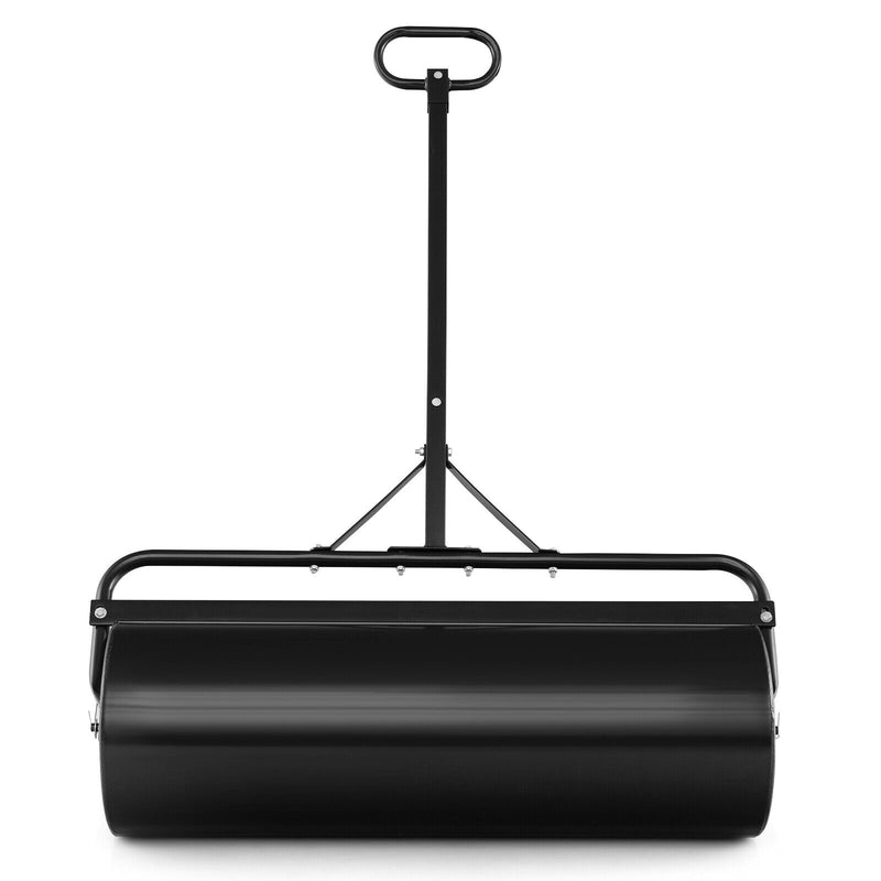 Metal Lawn Roller with Detachable Gripping Handle-Black