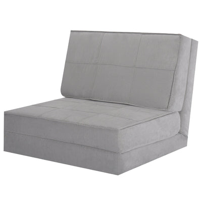 Convertible Lounger Folding Sofa Sleeper Bed-Gray