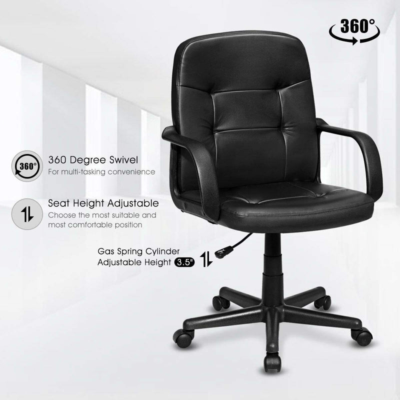 Ergonomic Office Chair with 360-degree Wheels