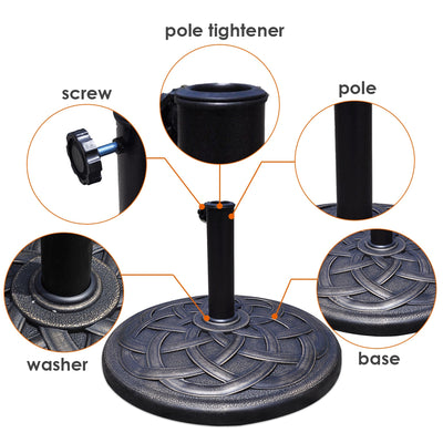 22 Inch Heavy Duty Round Umbrella Base Stand