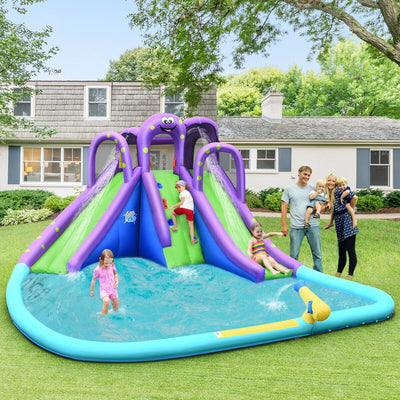 Inflatable Water and Sand Park Mighty Bounce House with Large Pool