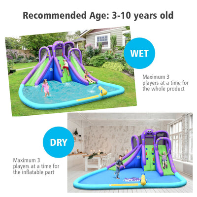 Inflatable Water and Sand Park Mighty Bounce House with Large Pool