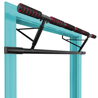 Foldable Pull Up Bar Doorway Chin Up Bar with Foam Grip for Home Gym