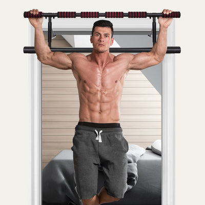 Foldable Pull Up Bar Doorway Chin Up Bar with Foam Grip for Home Gym