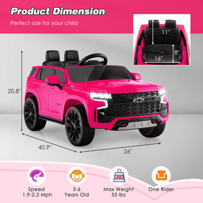 12V Kids Ride on Car with 2.4G Remote Control-Pink