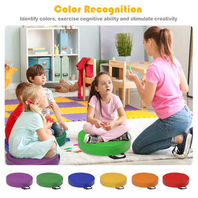 6 Pieces 15 Inch Round Toddler Floor Cushions