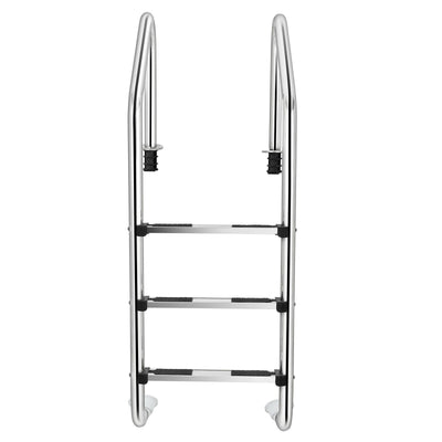 3-Step Stainless Steel Swimming Pool Ladder with Anti-Slip Step