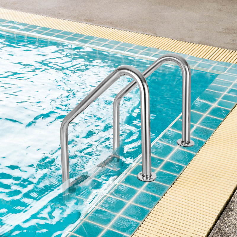 3-Step Stainless Steel Swimming Pool Ladder with Anti-Slip Step