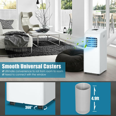 8000 BTU(Ashrae) Portable Air Conditioner with Dehumidifier Function