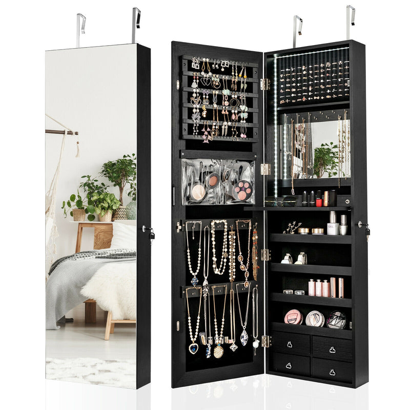 Multipurpose Storage Cabinet with 4 Drawers-Black