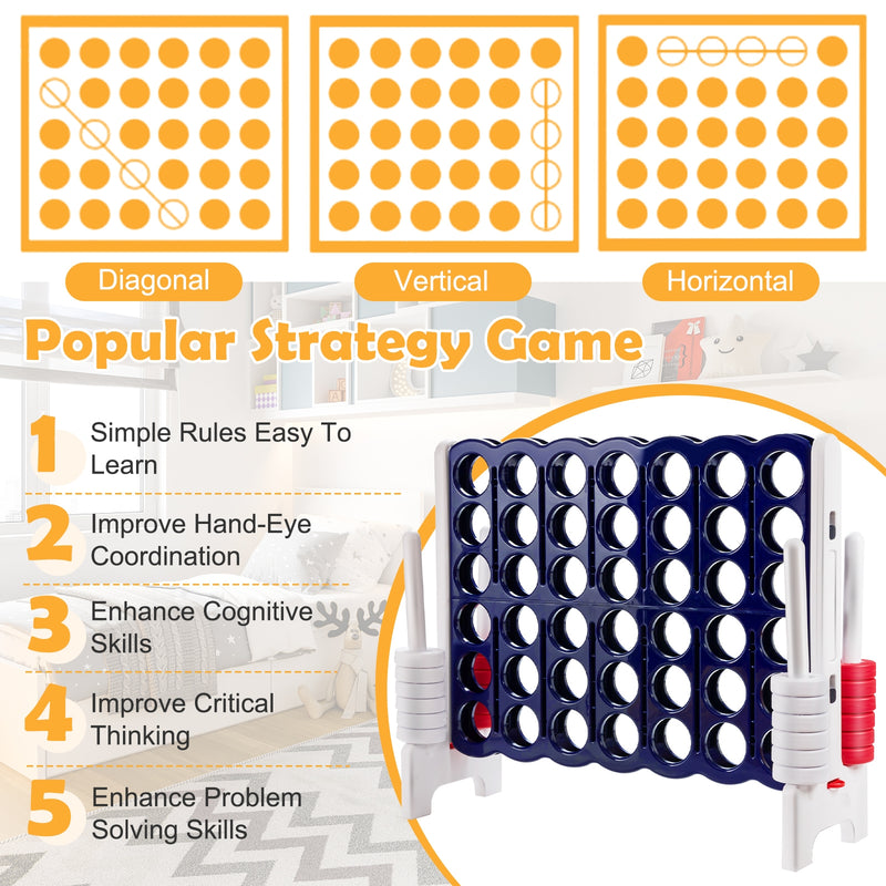 4-to-Score 4 in A Row Giant Game Set-White