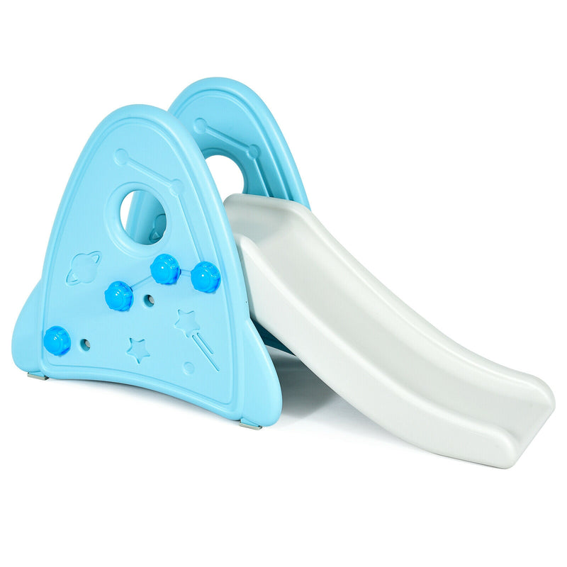 Freestanding Baby Slide Indoor First Play Climber Slide Set for Boys Girls-Blue