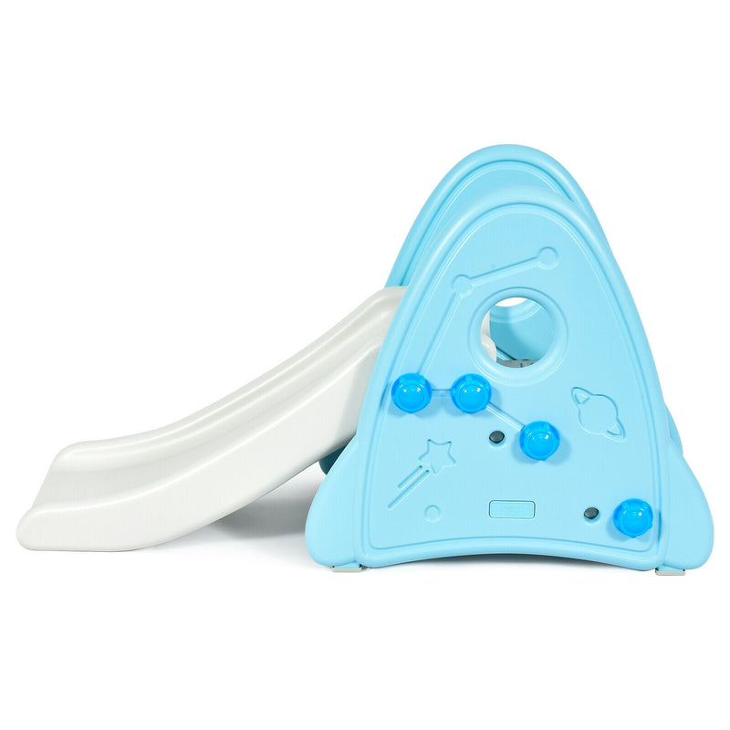 Freestanding Baby Slide Indoor First Play Climber Slide Set for Boys Girls-Blue