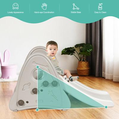 Freestanding Baby Slide Indoor First Play Climber Slide Set for Boys Girls-Gray