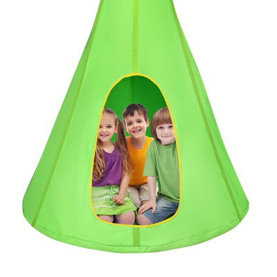 40 Inch Kids Nest Swing Chair Hanging Hammock Seat for Indoor Outdoor-Green