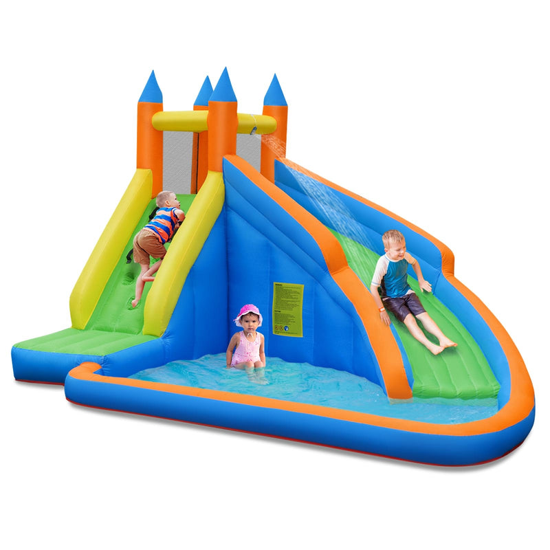 Inflatable Mighty Bounce House Jumper with Water Slide without Blower