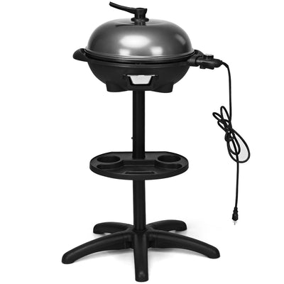 1350 W Outdoor Electric BBQ Grill with Removable Stand