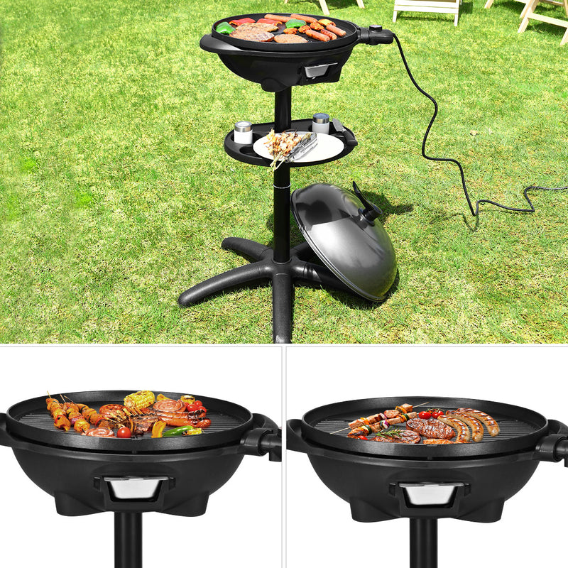 1350 W Outdoor Electric BBQ Grill with Removable Stand