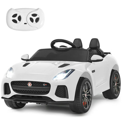 12V Jaguar F-Type SVR Licensed Kids Ride On Car-White